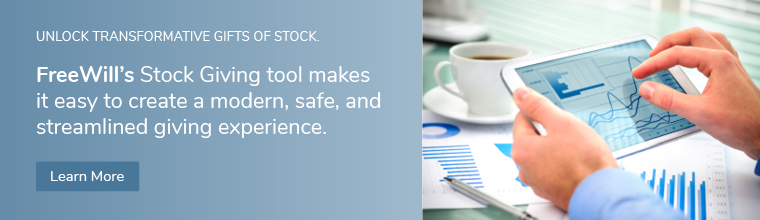 FreeWill's Stock Giving tool can unlock major gifts of stock for your nonprofit.