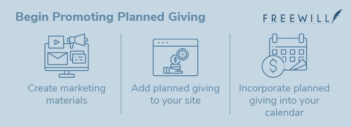 Follow these steps to begin marketing your planned giving program to donors.