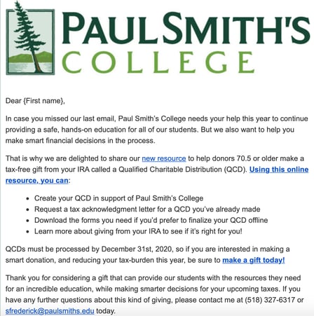 paul smith college QCD email